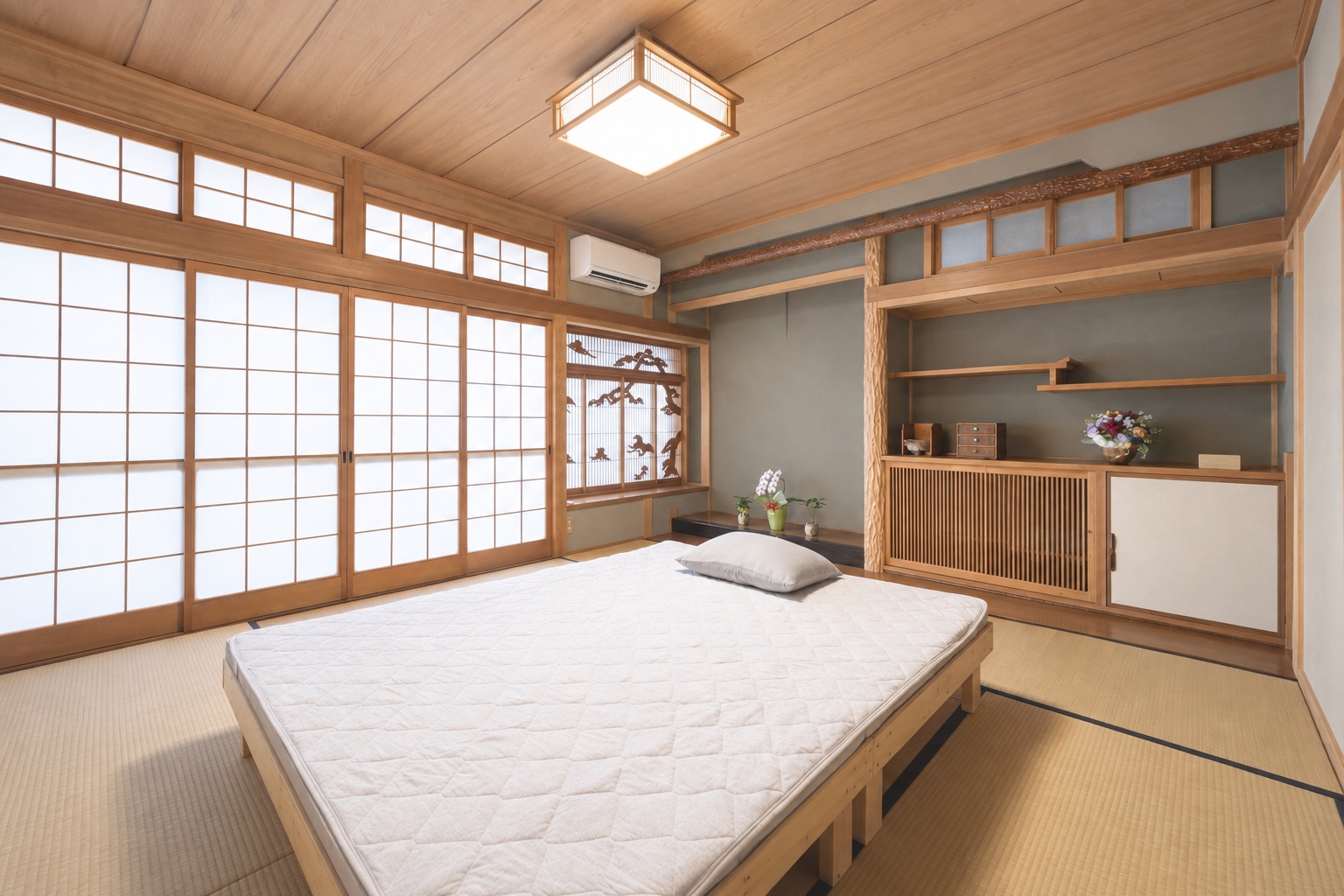 木の温もりがある院内の施術室